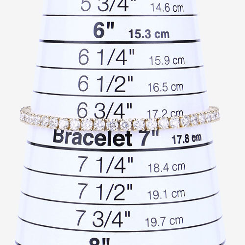 Pulsera de oro amarillo de 14 quilates con diamantes cultivados en laboratorio de 7,00 quilates