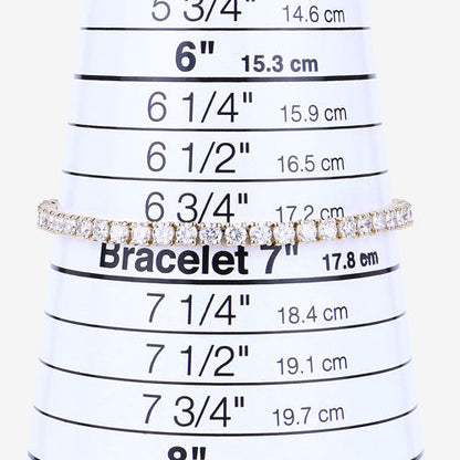 Pulsera de oro amarillo de 14 quilates con diamantes cultivados en laboratorio de 7,00 quilates