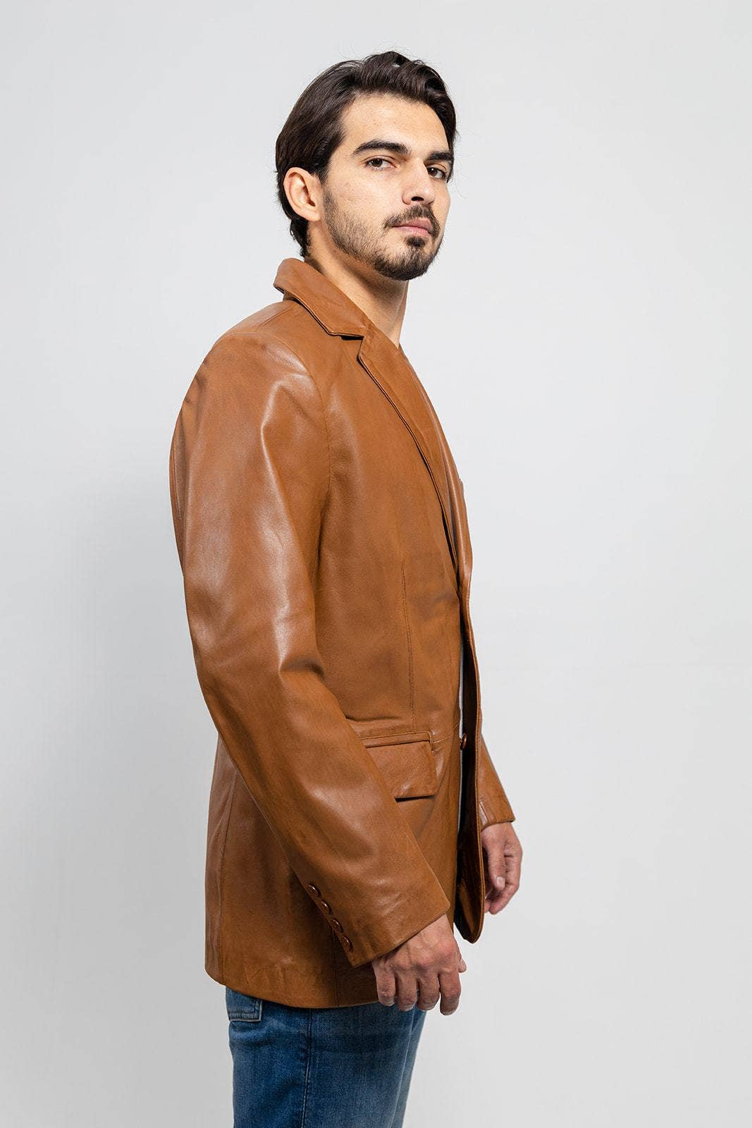 Esquire - Fashion Leather Jacket (Whiskey) - My Men's Shop