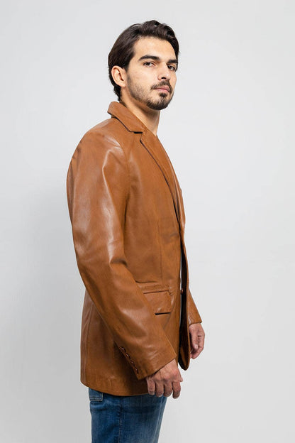 Esquire - Fashion Leather Jacket (Whiskey) - My Men's Shop