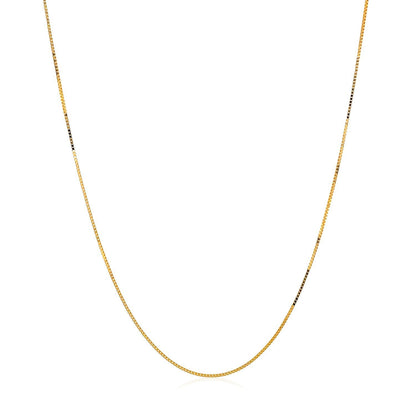 Cadena Clásica de Oro Amarillo de 14k, 0.45mm