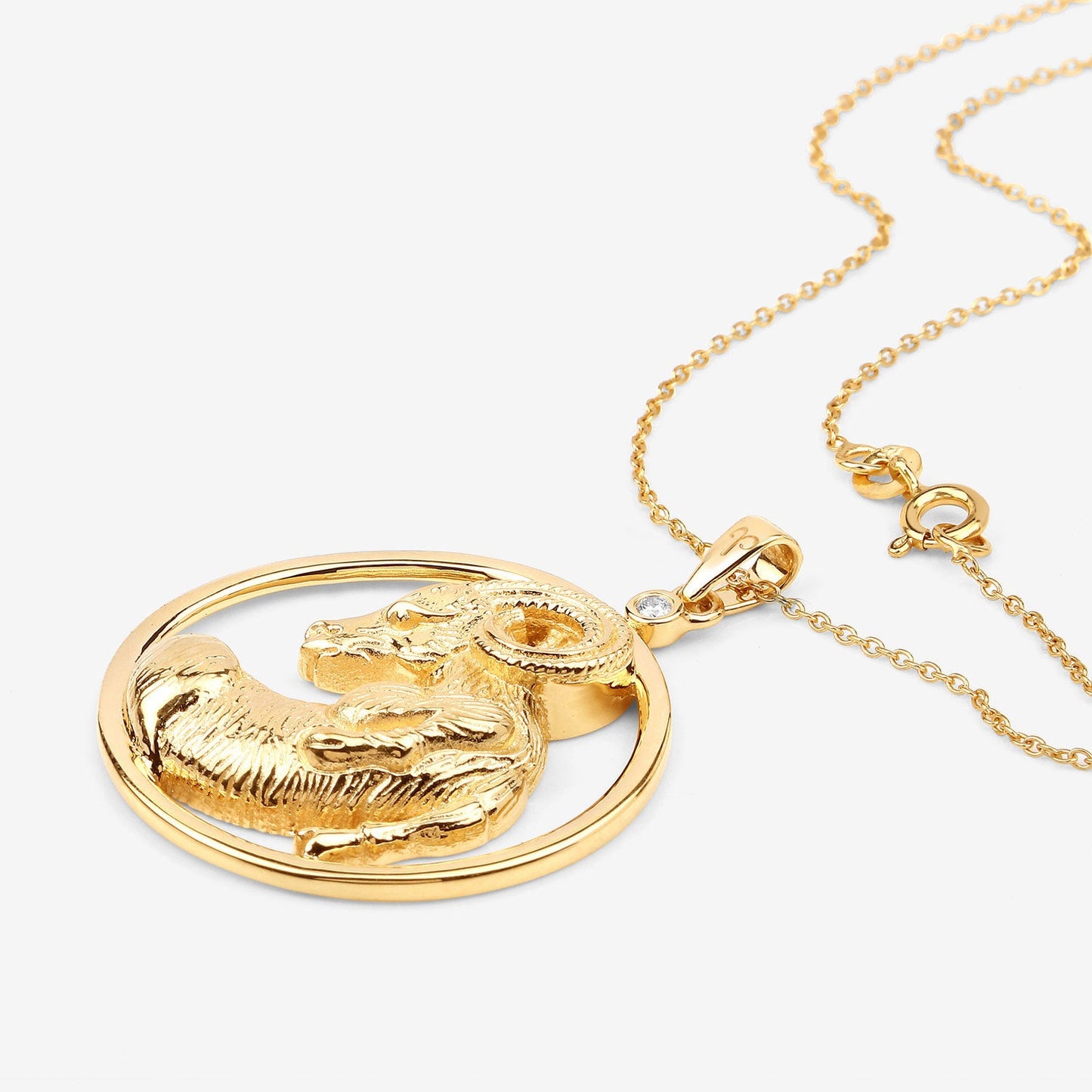 Colgante de plata de ley .925 con diamante blanco auténtico de 0.03 quilates