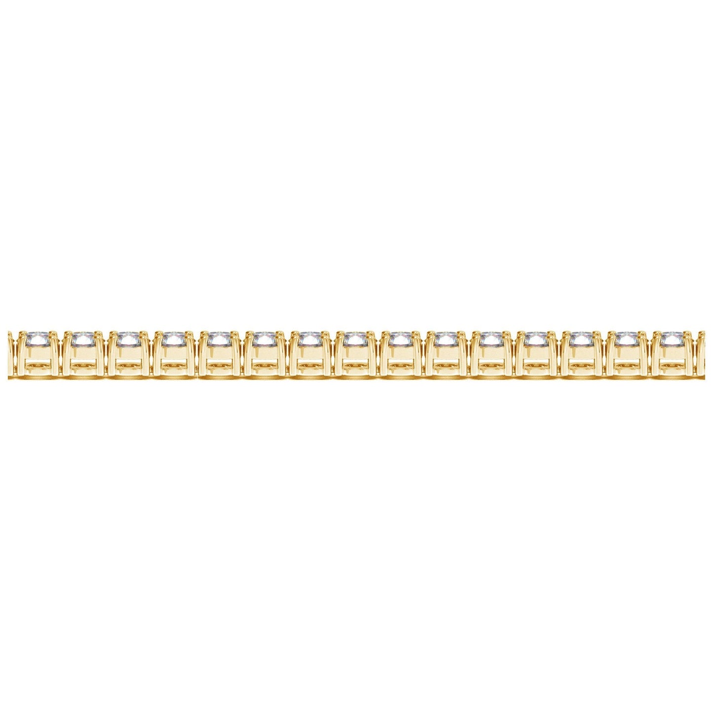 Pulsera de tenis con diamantes redondos cultivados en laboratorio en oro amarillo de 14k (8 quilates de peso total F/G VS2/SI1)