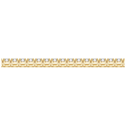 Pulsera de tenis con diamantes redondos cultivados en laboratorio en oro amarillo de 14k (8 quilates de peso total F/G VS2/SI1)