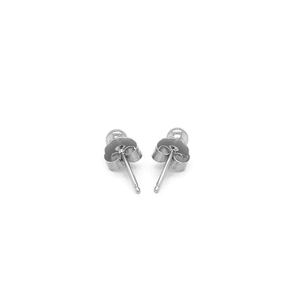 Pendientes de bola de oro blanco de 14k (3,0 mm)
