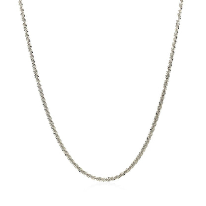 Cadena Brillante de Oro Blanco de 14k 1.5mm