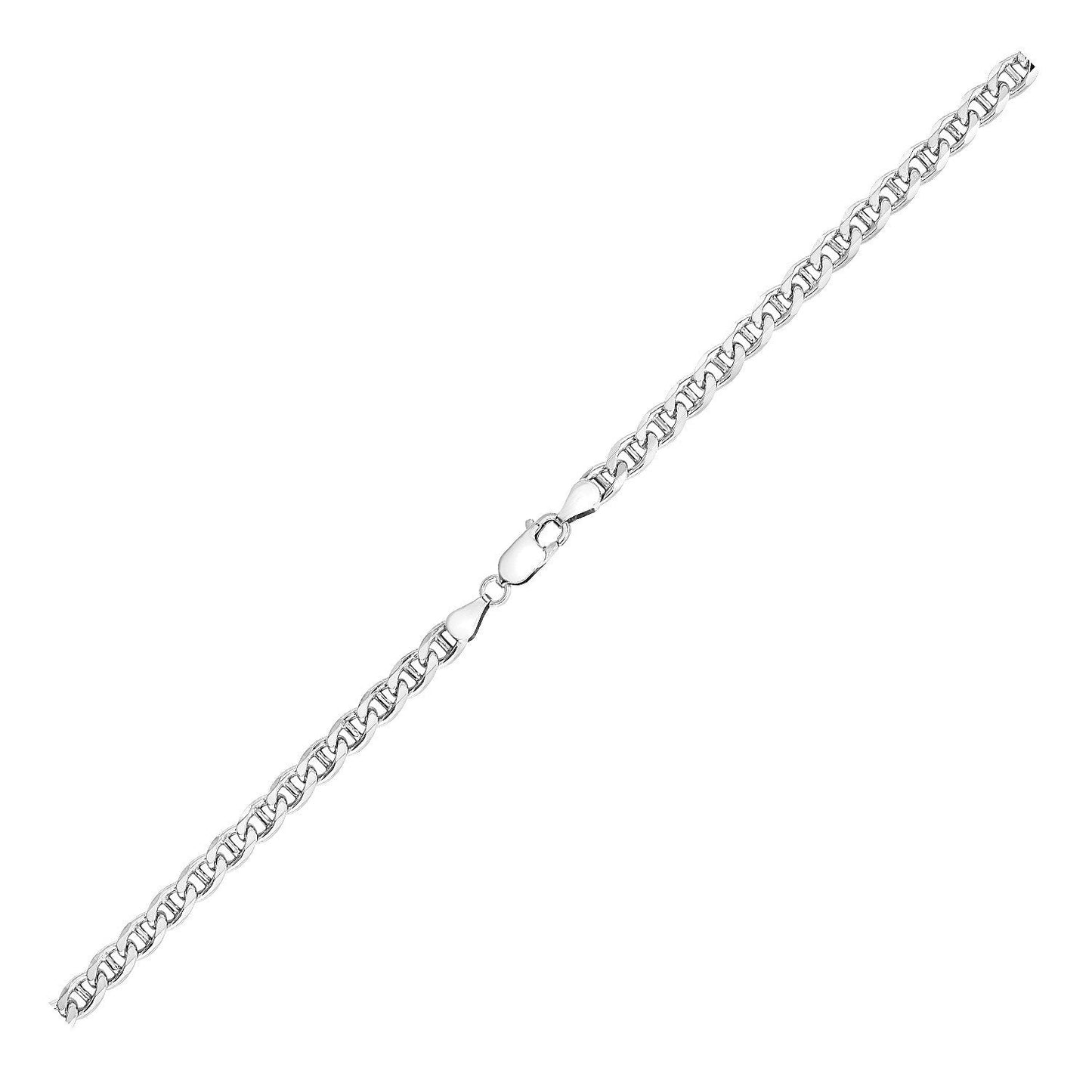 Cadena Mariner de Plata de Ley con Baño de Rodio de 5,6 mm