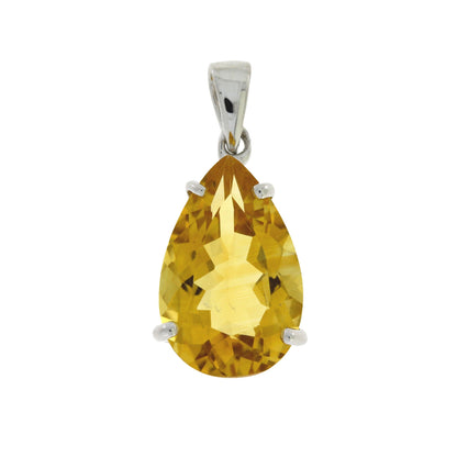 Colgantes de citrino de 3,80 ct de plata de ley