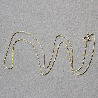 Cadena Clásica de Oro Amarillo de 14k, 0.45mm