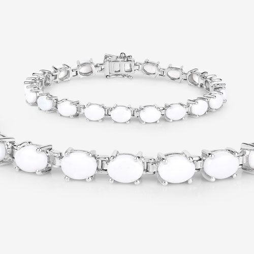 Pulsera de plata de ley .925 con ópalo auténtico de 10,26 quilates
