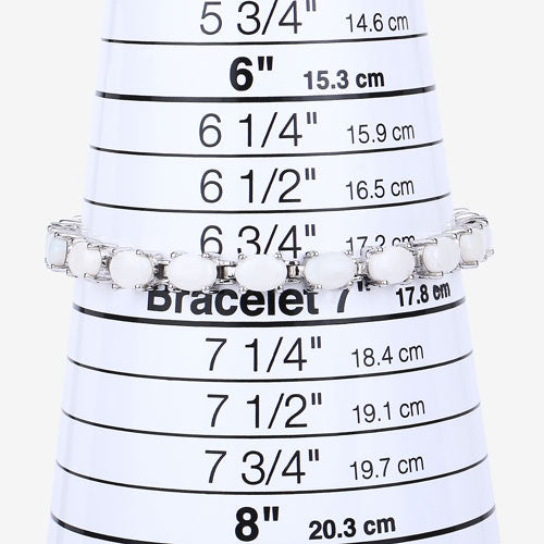 Pulsera de plata de ley .925 con ópalo auténtico de 10,26 quilates