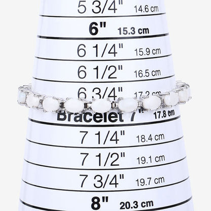 Pulsera de plata de ley .925 con ópalo auténtico de 10,26 quilates