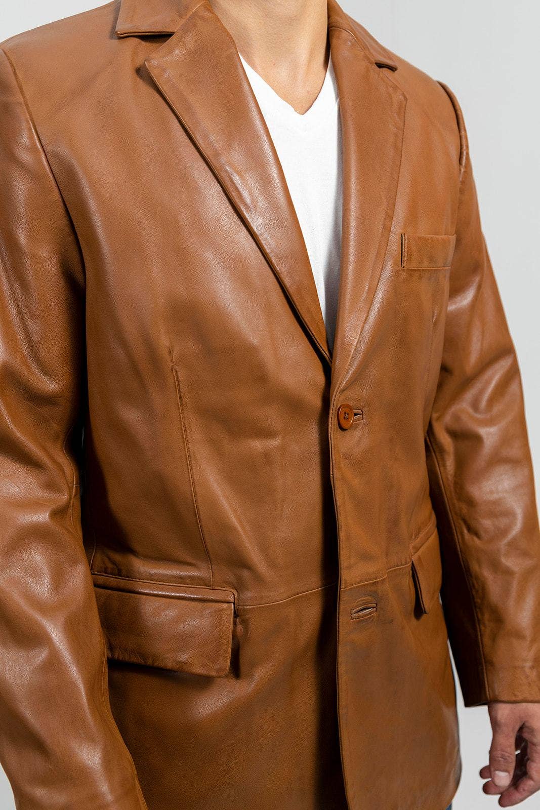 Esquire - Fashion Leather Jacket (Whiskey) - My Men's Shop