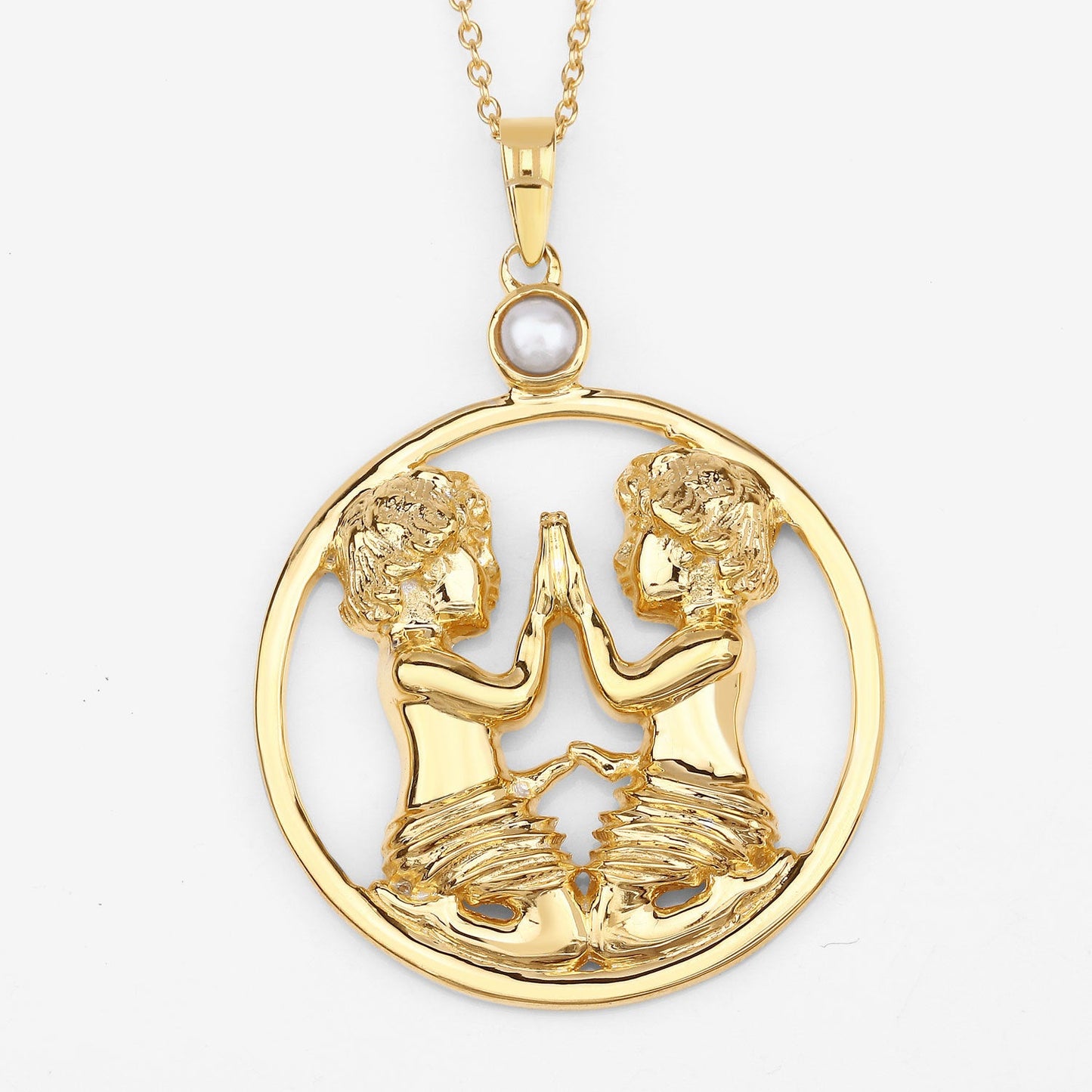 Colgante de plata de ley .925 con perla auténtica de 0,45 quilates