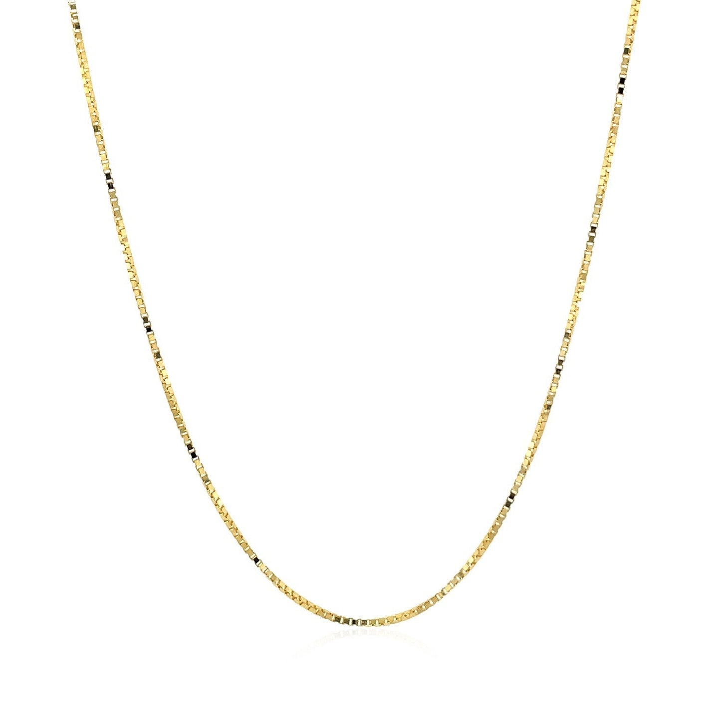 Cadena clásica de oro amarillo de 14k de 0.7mm