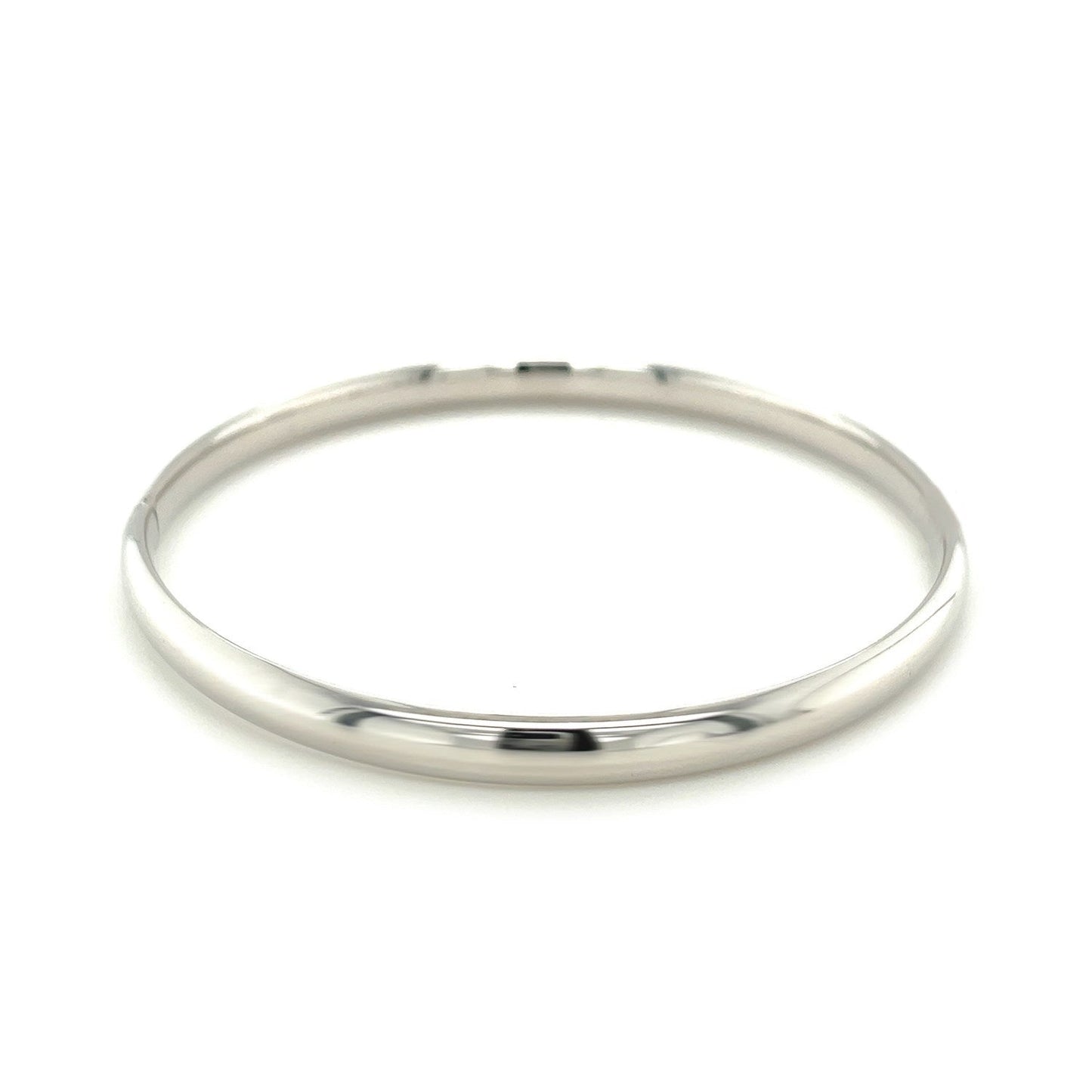Pulsera clásica de oro blanco de 14k (5,0 mm)