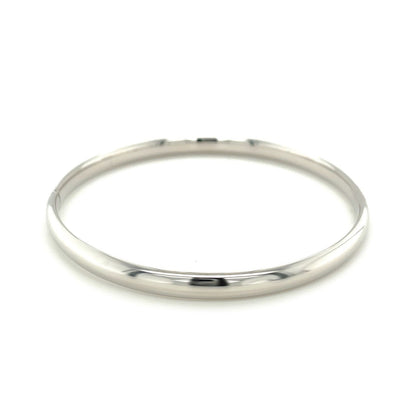 Pulsera clásica de oro blanco de 14k (5,0 mm)