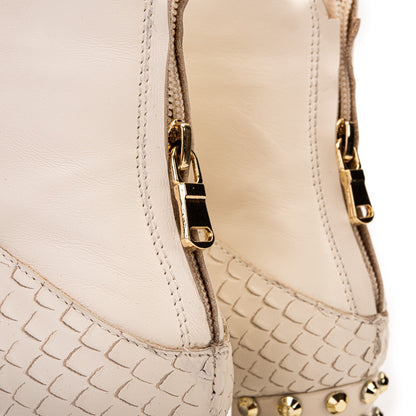 The Valentina Leather Block Heel Women Boot