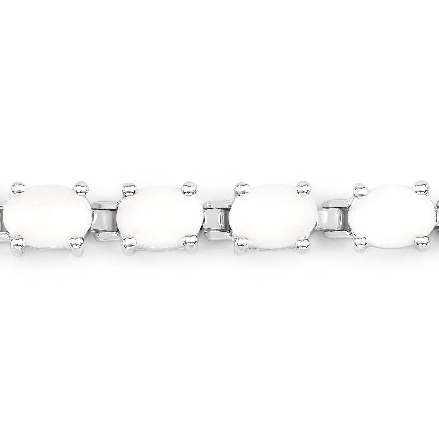 Pulsera de plata de ley .925 con ópalo auténtico de 10,26 quilates
