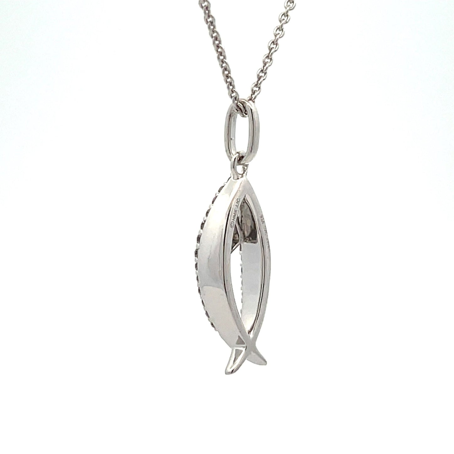 Colgante Cruz Religiosa de .17ct Plata de Ley Oro de 10KT