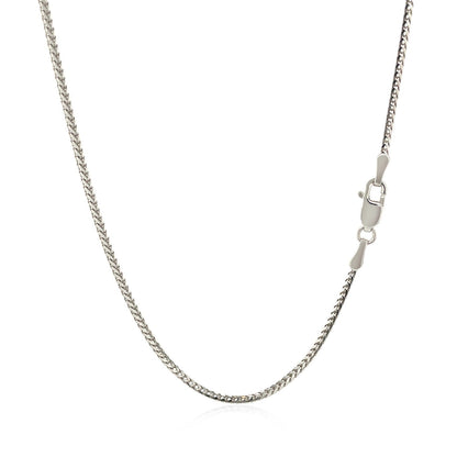 Cadena Franco de oro blanco de 14k de 1,2 mm