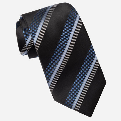 Corso - Silk Jacquard Tie - Black & Blue - My Men's Shop