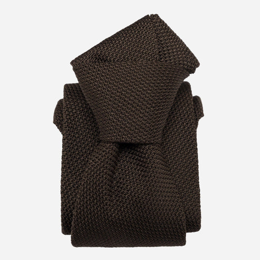 Mocha - Brown Silk Grenadine Tie - My Men's Shop