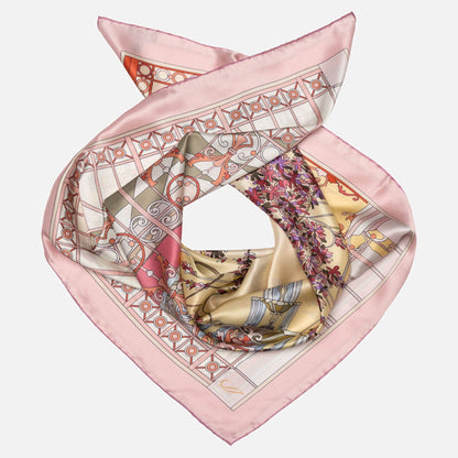 Garden of Dreams - Silk Foulard - Pink