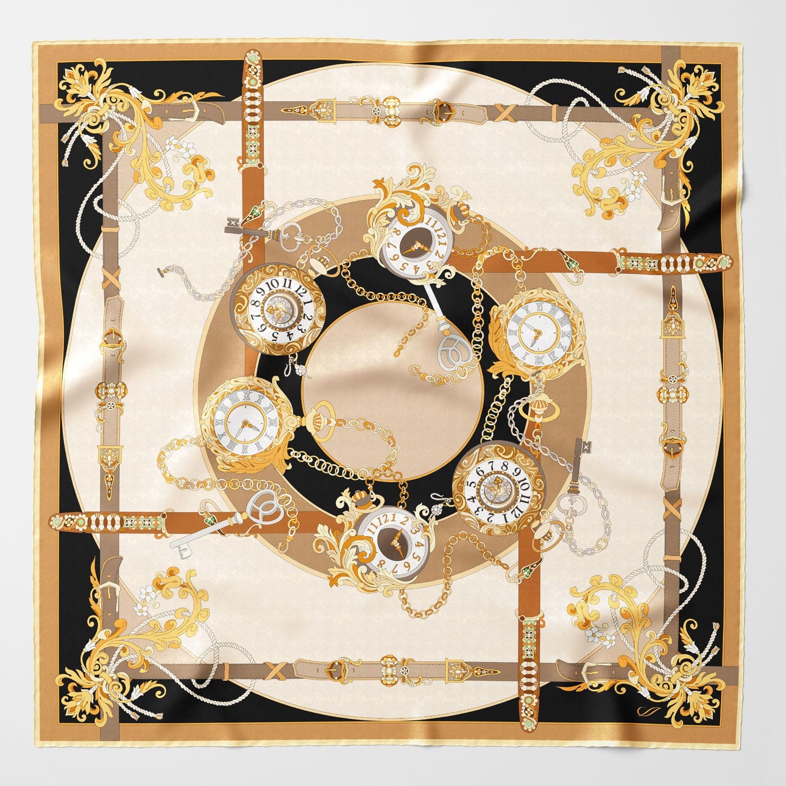 Moment in Time - Silk Foulard - Gold - My Men's Shop