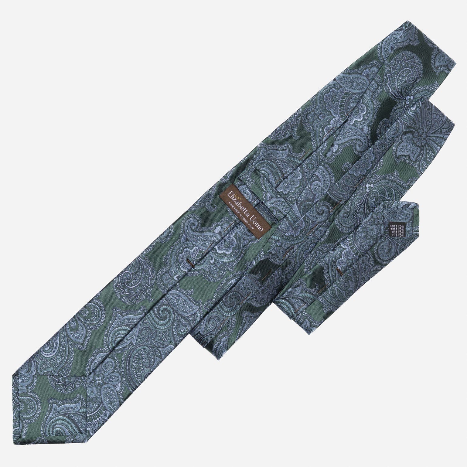 Cortina - Silk Jacquard Tie - Bottle Green - My Men's Shop