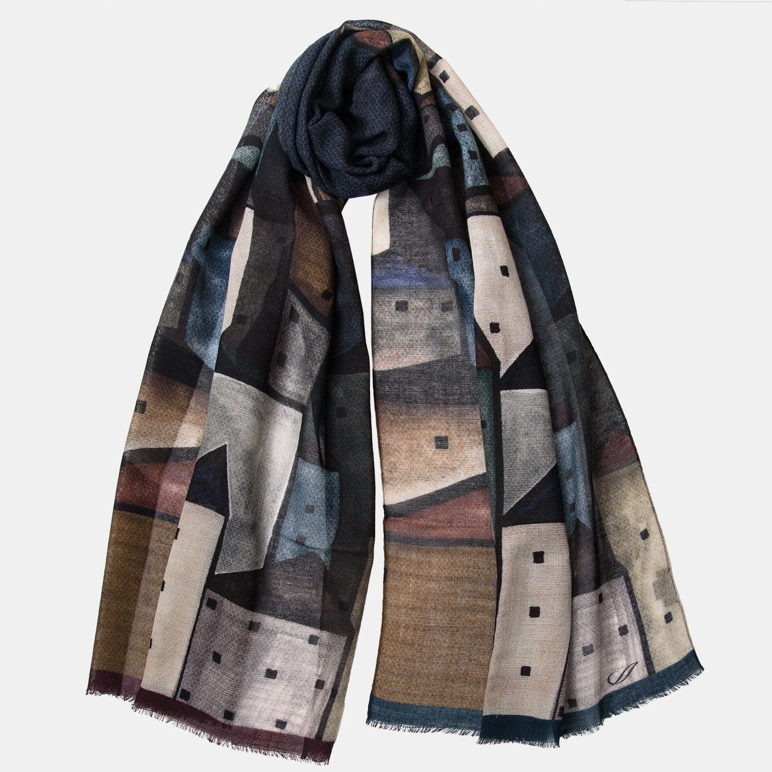 Villaggio - Wool Scarf - Navy - My Men's Shop