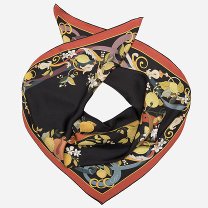 Anthea - Silk Foulard - Black - My Men's Shop