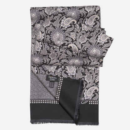 Pasquino - Reversible Silk Scarf - Black