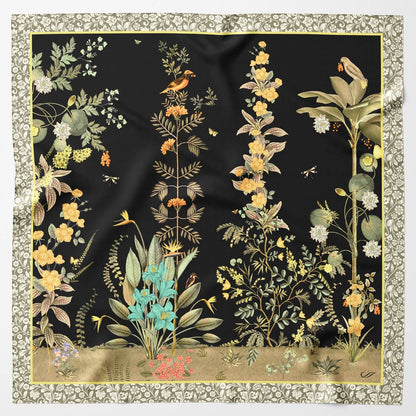 Fantasia - Silk Foulard - Black