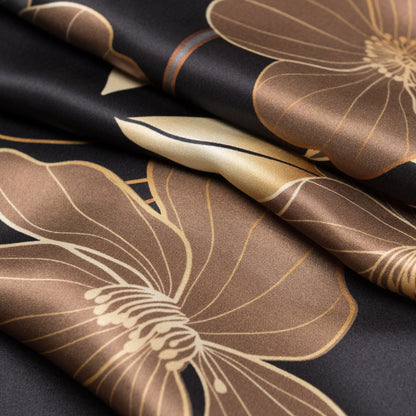 Laura - Silk Scarf Shawl - Black - My Men's Shop