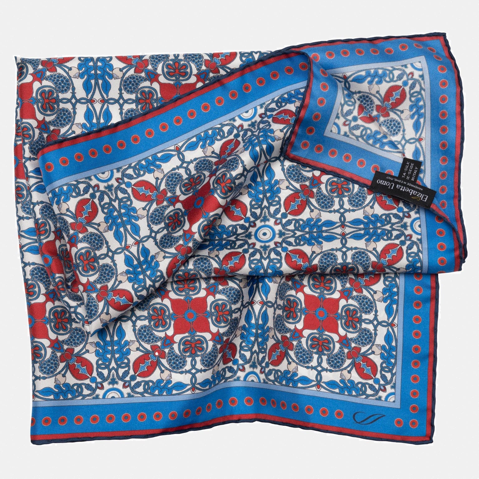 Barbaresco - Silk Neckerchief - Blue and Red - My Men's Shop