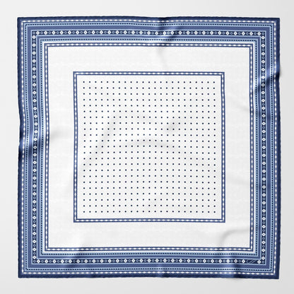 Pois - Silk Pocket Square - Blue