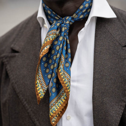 Toscana - Silk Neckerchief - Prussian Blue - My Men's Shop
