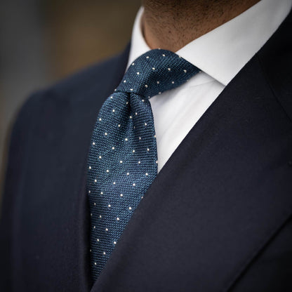 Mattei - Silk Grenadine Tie - Blue - My Men's Shop