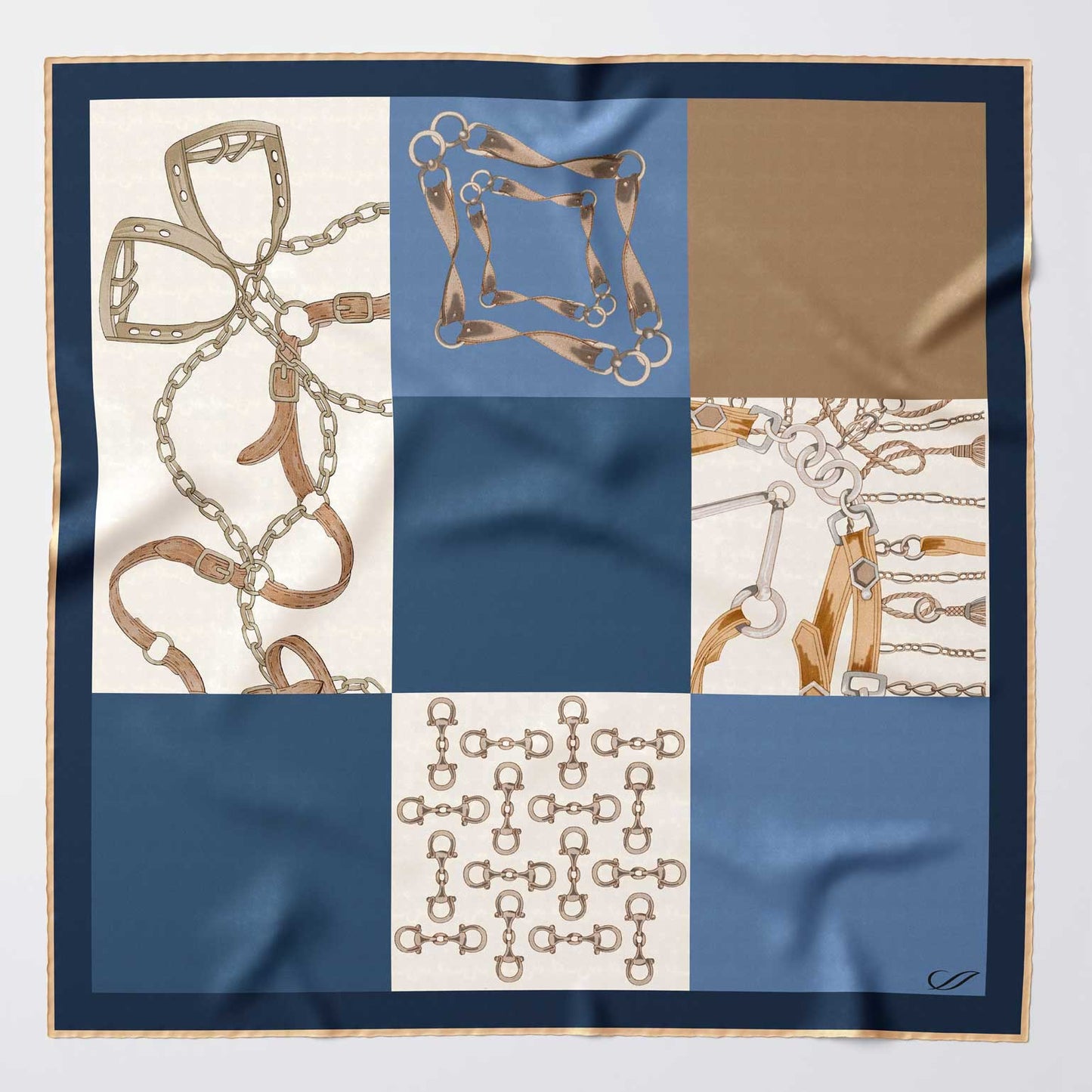 San Siro - Silk Neckerchief - Blue