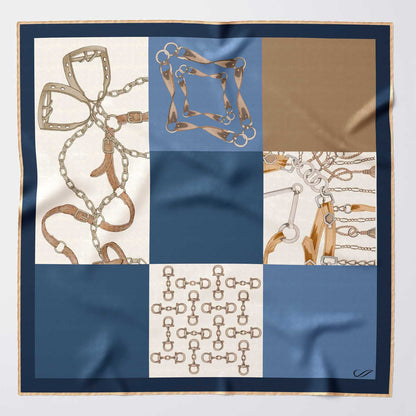 San Siro - Silk Neckerchief - Blue