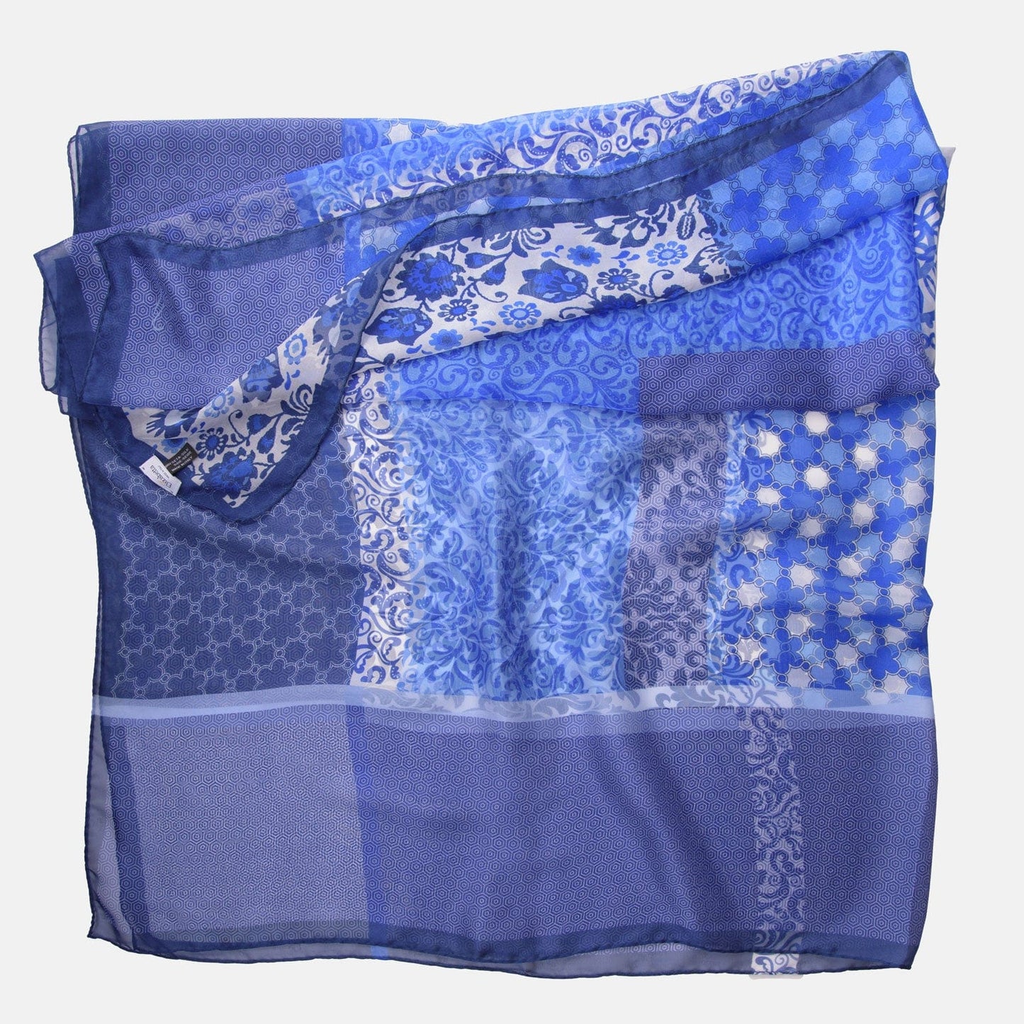 Dafne - Silk Scarf Shawl - Blue