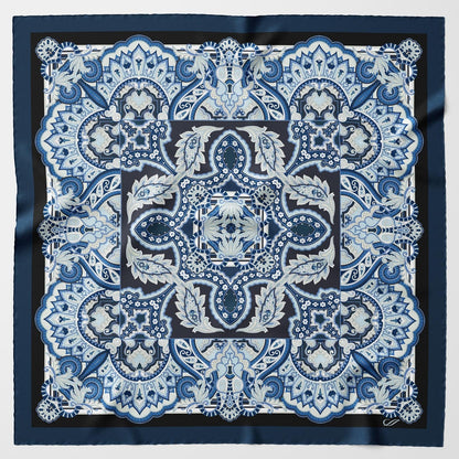 Malta - Silk Foulard - Royal Blue
