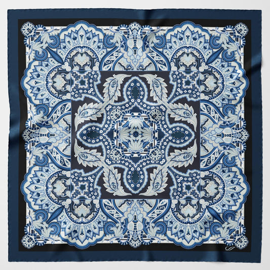 Malta - Silk Foulard - Royal Blue - My Men's Shop