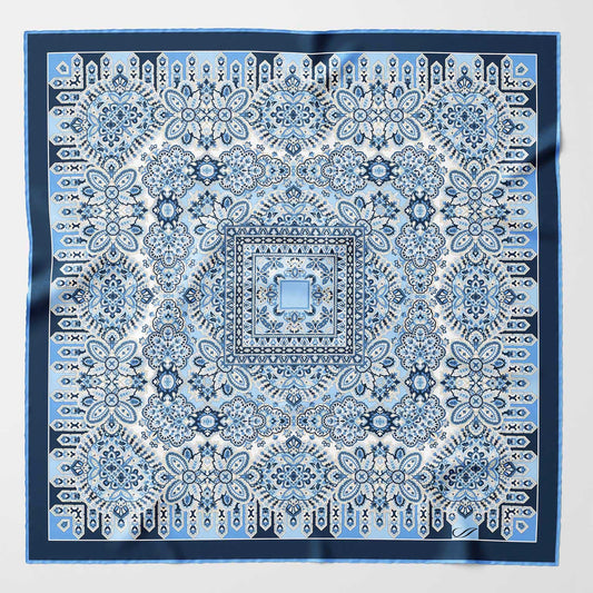 Messina - Silk Neckerchief - Azure - My Men's Shop