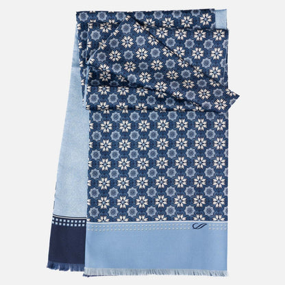 Appia - Reversible Silk Scarf - Blue - My Men's Shop