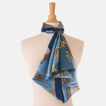 Gabriella - Silk Foulard - Azure