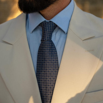 Ravenna - Silk Jacquard Tie - Blue - My Men's Shop