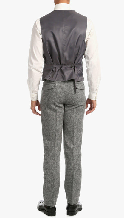 Bradford Grey Slim Fit 3 Piece Tweed Suit H-1