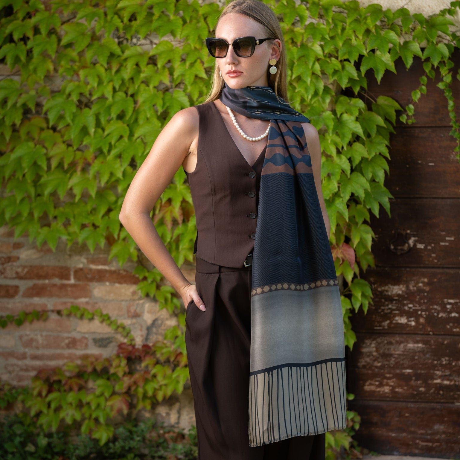 Atri - Long Silk Scarf - Plum - My Men's Shop